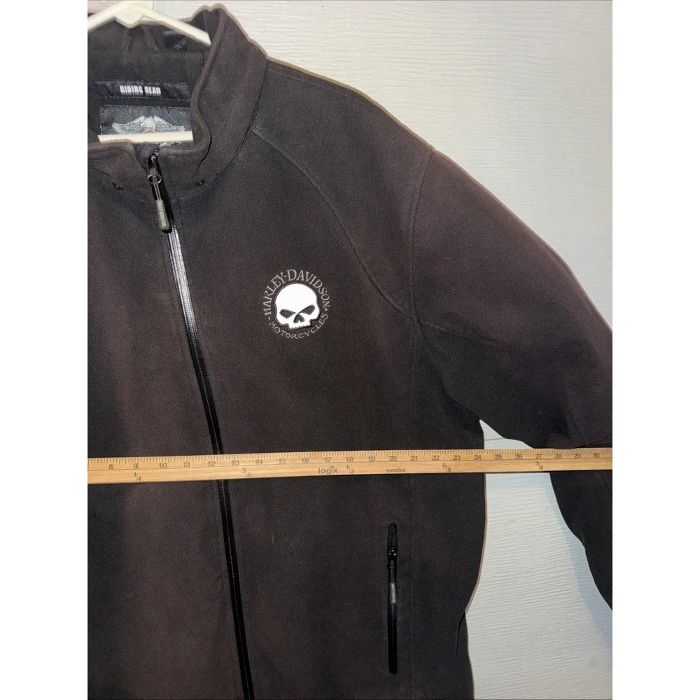 HARLEY-DAVIDSON Cross Roads Fleece Jacket Black w/ Willie G Skull Emblems 2xL